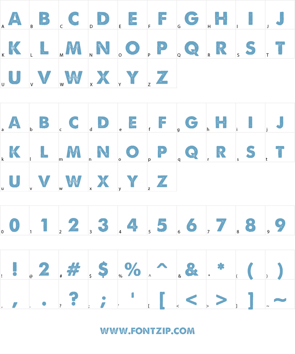 A Love of Thunder Font Character